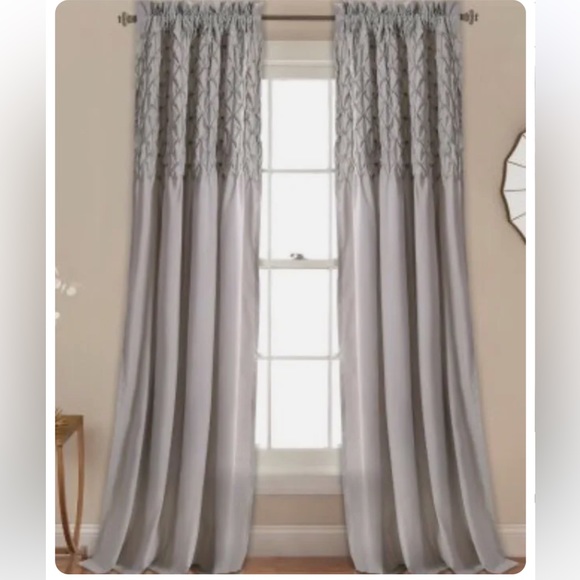 Lush Decor Other - 🆕 NWOT Lush Decor Gray Bayview Gorgeous Pintuck Top Curtains 2 Panels 84”x54”